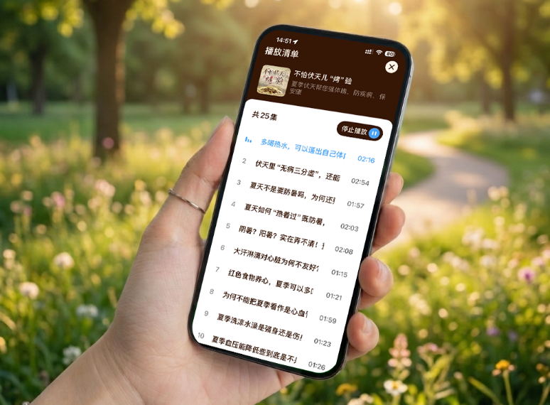 智能音频波形与电台界面